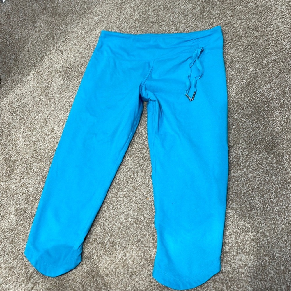 Teal workout crop pant